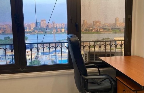 Giza Apartment | Panoramic Nile and pyramids view vintage apartment