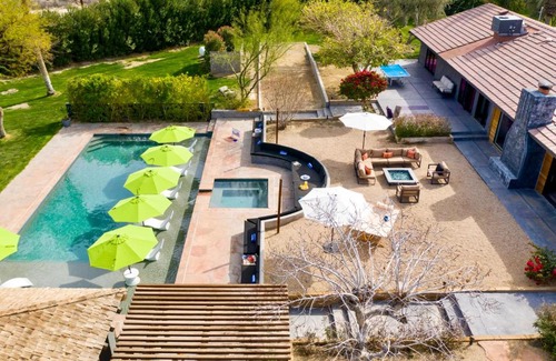 Palm Springs House | Paradiso by AvantStay Pool Lake Fire Pit Billiards Room Elegant Secluded Estate