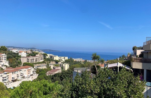 Fabron Apartment | PARORAMIC SEA VIEW LARGE TOP FLOOR APARTMENT RENTED NICE TERRACE SWIMMING POOL