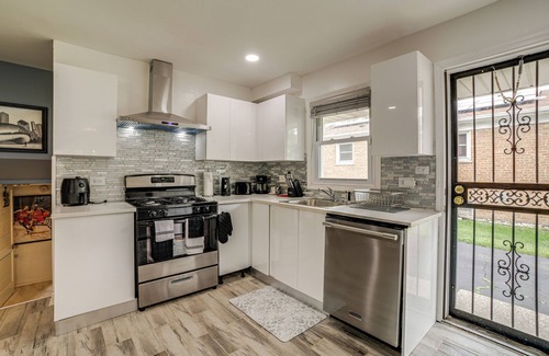 South Holland House | Patio & Yard: Quiet Home in Chicago Area