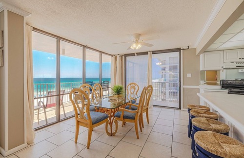 Panama City Beach Condo | PCB Sunset Breeze: beachfront, wrap balcony, bedrooms overlooking Gulf & pool