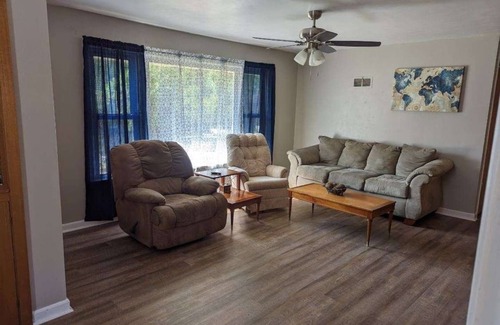 Saint Mary House | Peaceful 4BR ranch w/hot tub, fire pit & quick access to Ste. Genevieve’s wineries & shops.