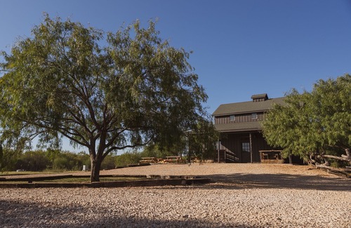 New Braunfels House | Peaceful Cabin Escape on a 65-Acre Longhorn Ranch