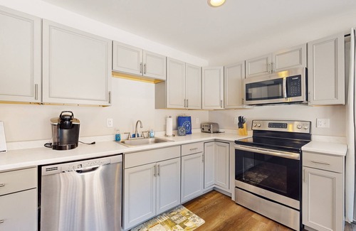 Dedham House | Peaceful duplex with private deck, peaceful views, grill, & private W/D