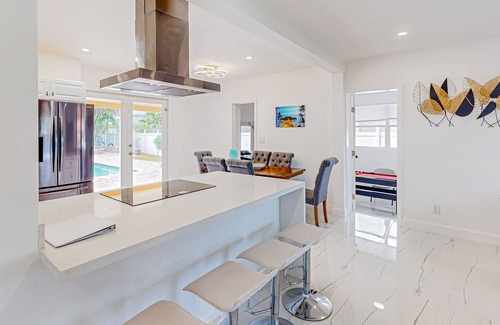 Edgewood House | Peaceful home with a pool, enclosed yard, firepit, and pool table - dogs ok