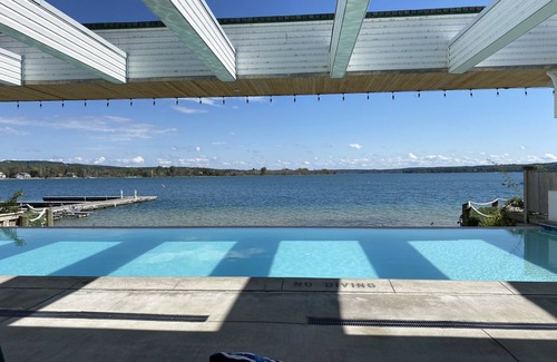 Onekama Condo | Peaceful lake front condo