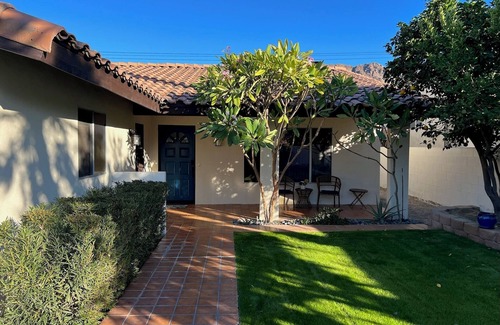 La Quinta Cove House | Peaceful paradise, mountain views, pool, spa, dog ok! Work or play!