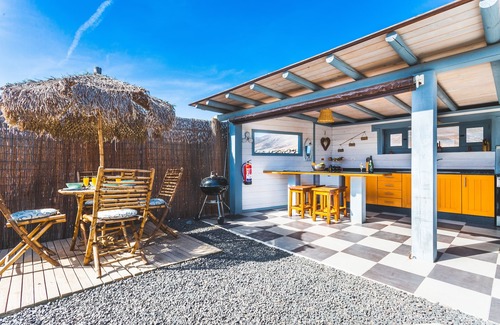Haria Apartment | Peaceful Quaint Eco Beach Yurt, Pool, Sea Views, Beach, WIFI