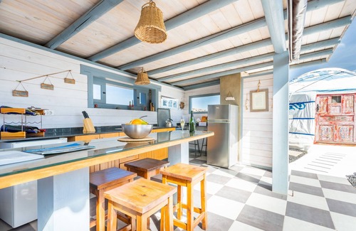 Haria Apartment | Peaceful Quaint Eco Beach Yurt, Pool, Sea Views, Beach, WIFI