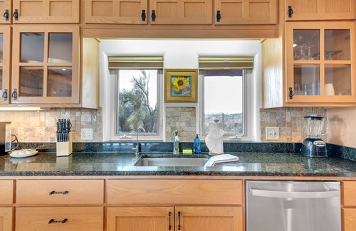 Cottonwood House | Peaceful Setting, Views, Spacious, Putting Green, Hot Tub, Near Hiking + Pet Friendly!