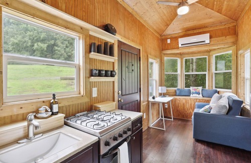 Pendergrass Cottage | Pendergrass Tiny Home Cabin on Pond w/Fire Pit!