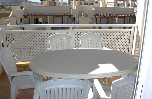 Mar de Cristal Apartment | Penthouse apartment with sea view roof terrace, balcony, communal pool