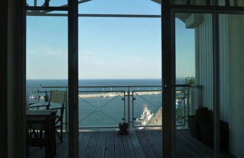 Sassnitz Apartment | Penthouse meerWert in the FIRST ROW by the sea with a fantastic 180 degree view