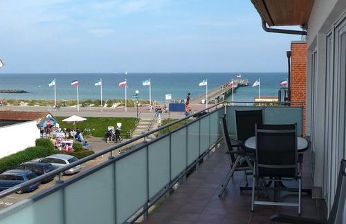 Schonberger Strand Apartment | Penthouse overlooking pier and Baltic Sea in Ostseeresidenz Schönberger beach
