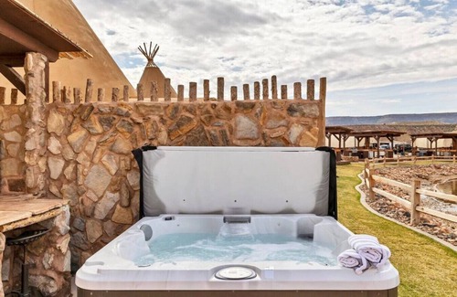 Virgin RV Rental | Perfect for A Romantic Getaway Bison Tipi On The Pond w/ 1 King Bed, 2 Futons, Hot tub and an Outdoor Kitchen #40