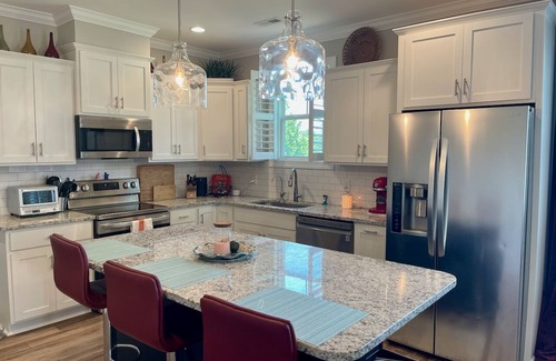 Morehead City Cottage | Perfect Single Level Spacious Layout Coastal Retreat Featuring Resort Style Pool