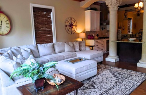 St. Tropez House | Pet-Friendly Mediterranean Villa | Lagoon Pool, Hot Tub + Beach Access
