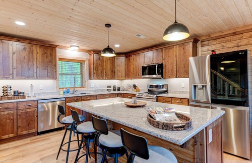 Asheville House | Pet Friendly Modern Mtn Cabin 2 King Master Suites Mtn Views