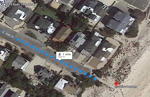 Ship Bottom House | Pet friendly. Ocean Block. Ship Bottom. Beach Badges. Beach equipment. Elevator. Game room. Roof top deck. Private yard. Three lower level bedrooms. Walk to everything Ship Bottom has to offer! Pizza; ice cream; mini-golf; adult libations; etc.