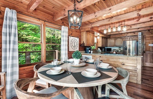 Pittman Center Cabin | Pet friendly! Private retreat near Gatlinburg. Hot tub, Fire-Pit & KING beds.