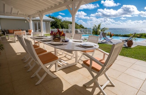 Tartane Villa | Petite Grenade - View, sea access, infinity pool and tennis court