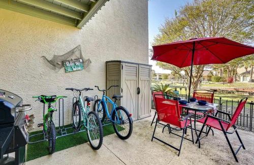 Panama City Beach Apartment | PETS STAY FREE! Fenced! Parking for 2! 11 Pools!