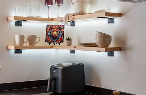 Irving Park Apartment | Pine Beam Bear Studio next to Blue Line