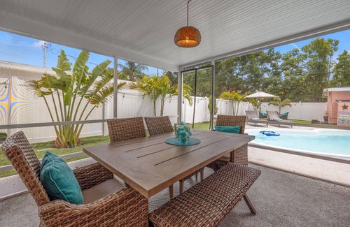 Gulfport House | PINK Coastal Pet-Friendly Home with Private Pool