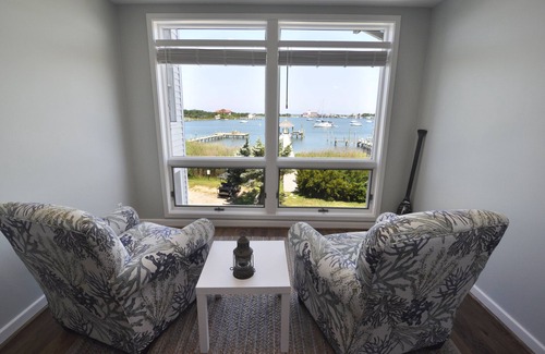 Ocracoke Condo | Pirate's Quay 2 North: Enjoy watching the ferries in Silver Lake Harbor