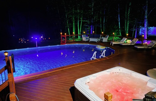 Stroudsburg Villa | Pocono Escape with huge Pool HOT TUB,GAMEROOM,FIREPIT,near Camelback & Kalahari