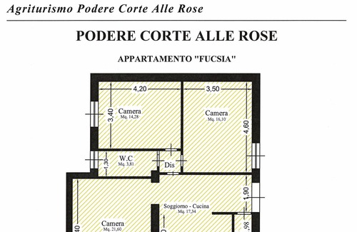 Grosseto Apartment | Podere Corte Alle Rose - Fuchsia Apartment