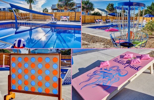 Sneads Ferry House | Pool Heat is ON; come swim with us! Putting Green, Ms Pac Man, Ocean Views