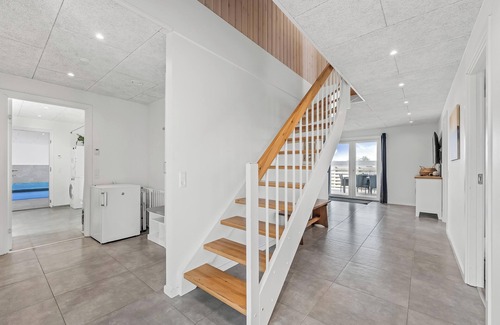 Vorupør House | Pool house with activity room, built in 2020, with a view of the North Sea.