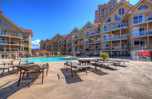North End Condo | Pool & Mountain Views with mid morning to late afternoon sunshine