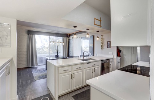 Fountain Hills House | POOL & SPA! Football fans will love the TV Wall! Remodeled mid-century luxury!