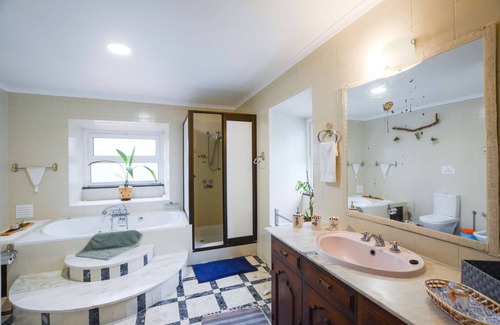 Ribeira Grande House | Pool suite with marble bath in exotic fruit orchard