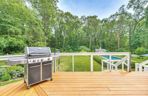 Stevenson House | Pool, Sunroom & Gardens: Luxe Sandy Hook Home!