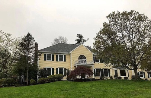Lewisboro House | Poolside Paradise: Luxe 5-Bedroom w/Peloton Gym