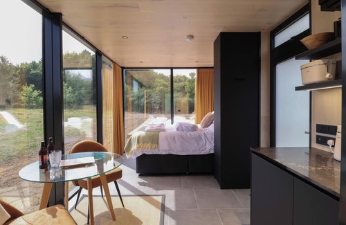 Saxmundham Cottage | POUND FARM MIRROR HOUSES: MEADOW ÖÖD, with hot tub in Framlingham