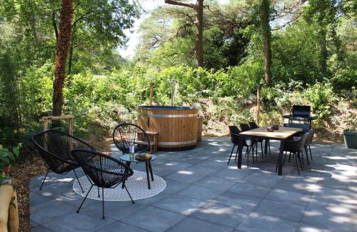 Diever House | Prachtige 4p wellness Kota in bos met Sauna en Hottub