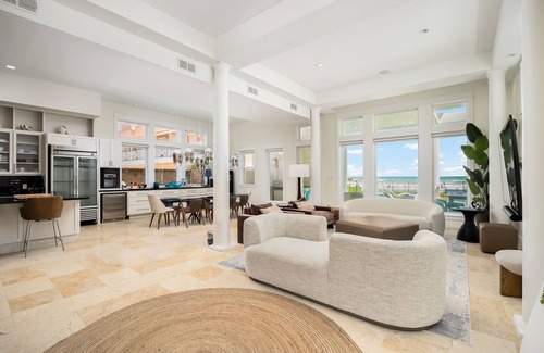 South Padre Island House | Premier Beachfront Home with Private Pool & Movie Theater!
