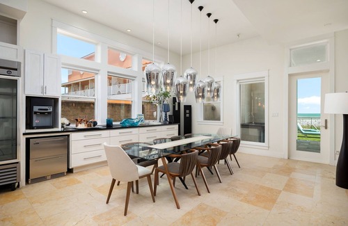 South Padre Island House | Premier Beachfront Home with Private Pool & Movie Theater!