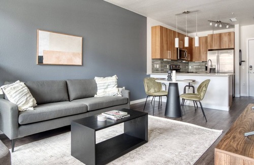 Uptown Apartment | Premium Uptown 1BR w/ W/D, Gym & Pool, walk to RiNo bars, by Blueground