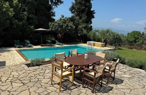 Achilleio Villa | Prestige Villas | 5 Mins walk to Tavernas, Lawned Gardens