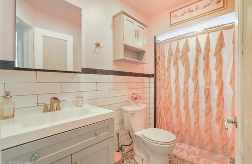 Sunset House | Pretty in Pink - Pool - Vanity Area - Coffee Nook
