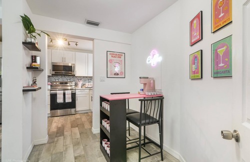 Sunset House | Pretty in Pink - Pool - Vanity Area - Coffee Nook