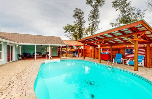 Callaway House | Prime Home with Private Pool, Firepit & Home Office - Dog-Friendly