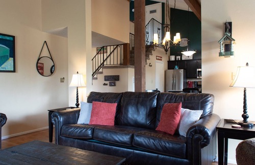 Pagosa Springs Condo | Pristine Pines: Bright Uptown Condo w/Cozy Fireplace, Large Deck, Mountain Views, Walk to Amenities