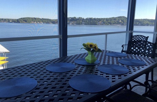Lake Ozark Condo | Pristine Property with Lakefront View Just Steps from the Heated Pool & Hot Tub