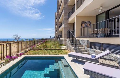 El Tezal Condo | Private and heated pool with arch view new condo!n